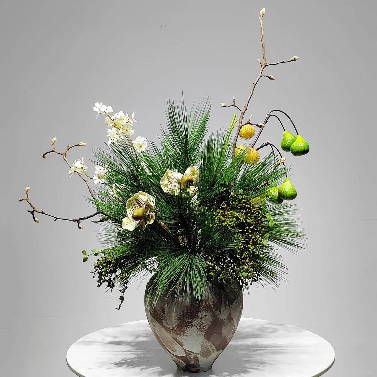 中展1358式创品意仿花艺摆件客厅餐桌厅洽谈桌绿植假花家真具装饰