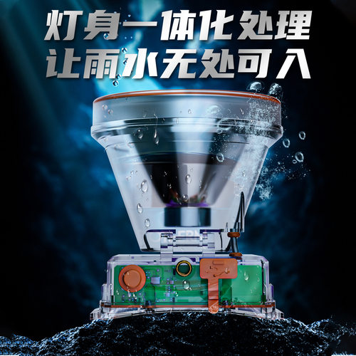 潜水头灯0米防水头灯强光锂电池远射手电筒户外钓鱼户外