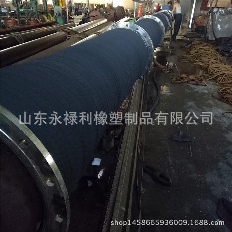 吸水法兰橡胶管螺旋钢丝水管吸排水水泵配套夹布橡胶水管供应