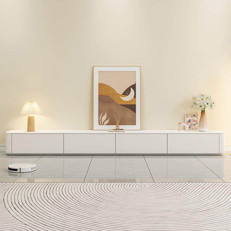 纯实木电视柜岩板落地柜灰白烤漆现代简约奶油风极简小户型地台柜