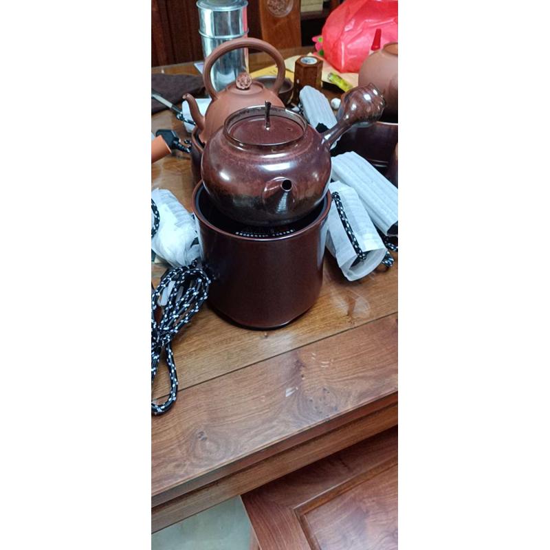 明德园电陶炉明德园电陶炉潮州明德园手拉砂铫粗陶壶烧水壶橄榄炭