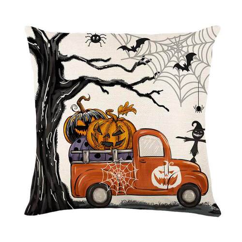 Halloween printed pillowcase creepy pumpkin pillow cushion