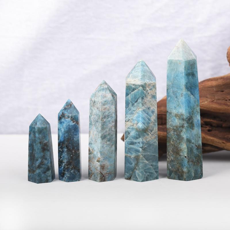 厂家天然白粉黄水晶六棱柱子一公斤摆件紫晶单尖水晶柱原石