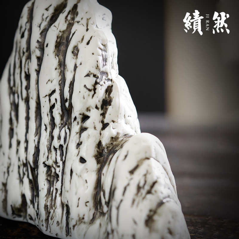 创意新中式假山微景观造景书房茶室会所装饰品禅意陶瓷枯山水摆件
