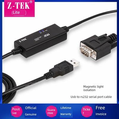 Z-TEK力特工业级磁光隔离USB转RS232/422/485串口线9针ZE706/720