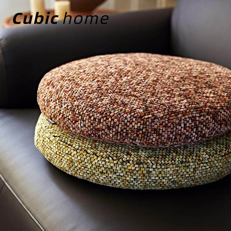 CBhome 新品加厚棉麻坐垫蒲团 飘窗圆形坐垫家用办公?椅垫可叠放