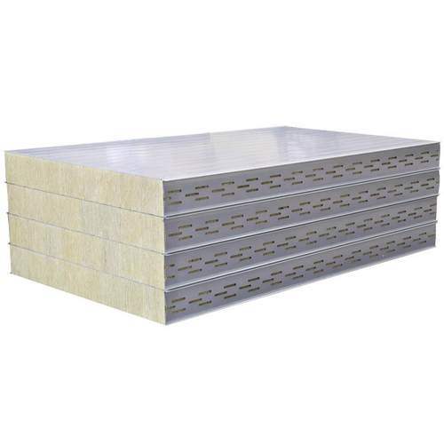 粤顺75mm1车00mm200mm彩钢隔夹芯板间墙粤防火FOF隔音岩棉夹芯板