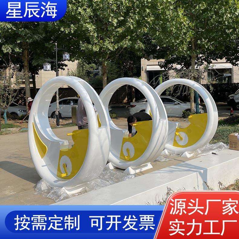 脚踏发光自行车无动力单车喷泉发光单车户外动感骑行单车游乐设备