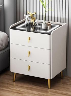 轻奢岩板卧床室能床头柜多功AL102411床头柜2025新款头柜厂家直销