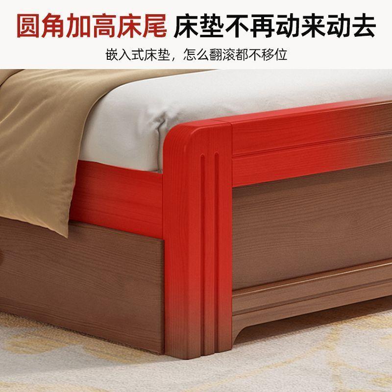 新中式XAC.5米实木床用1.8米双床主卧1出租房家经济型单人床人1床