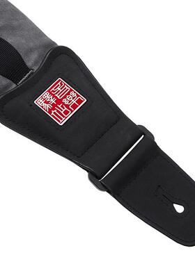 Music Area音乐驿站 民谣电木吉他贝斯背带 黑灰加宽加厚简装款