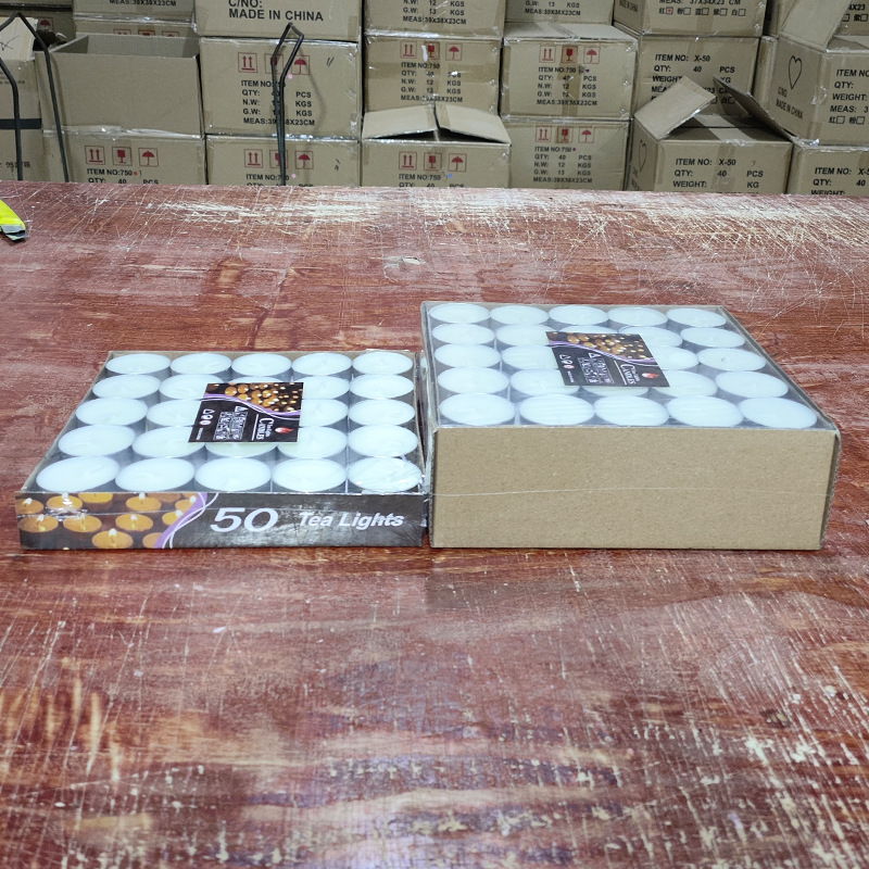 盒装小时蜡烛蜡烛煮茶石蜡蜡片