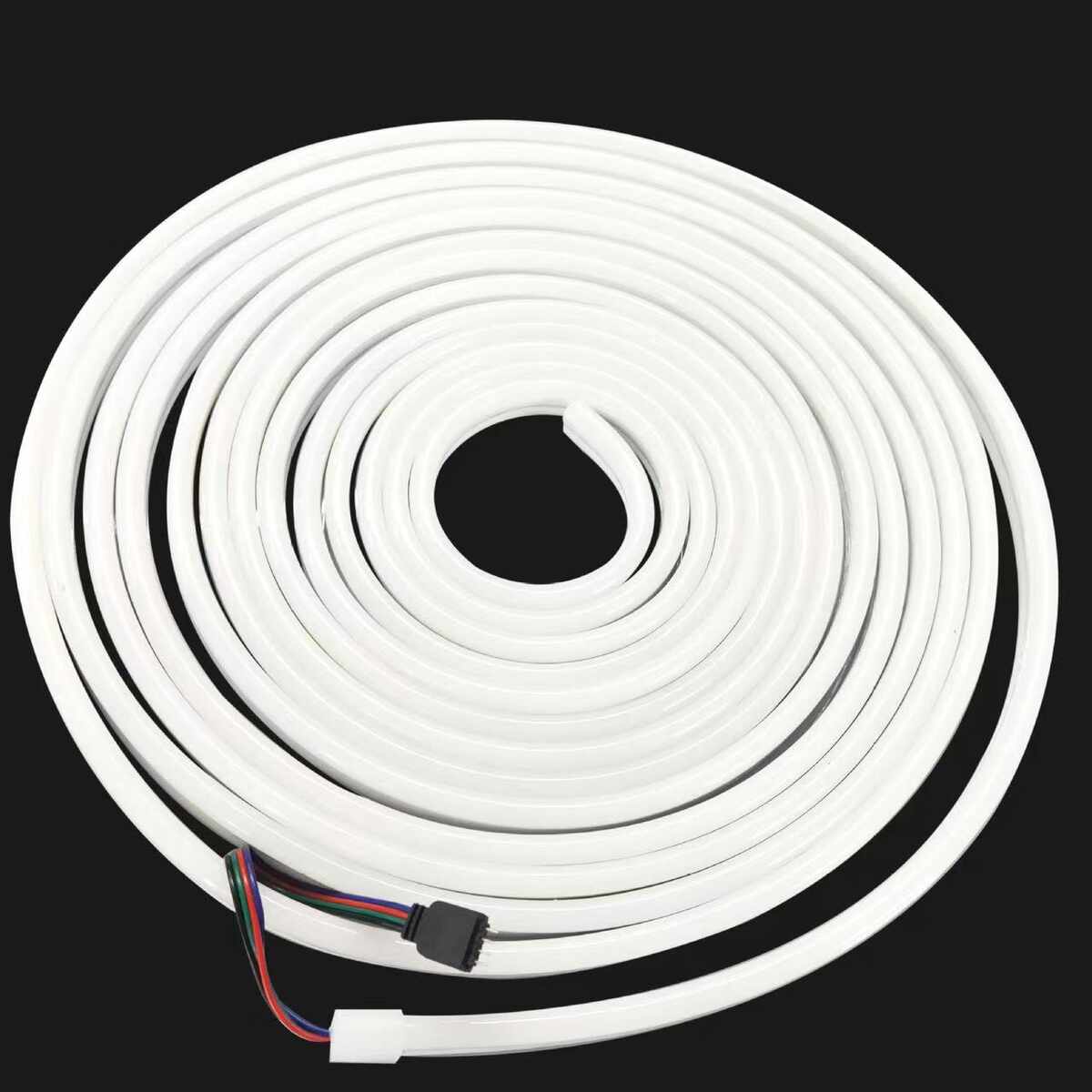 幻彩RGB霓虹硅胶灯带6*12变色七彩12V灯条8*16防水LED彩色5米套装