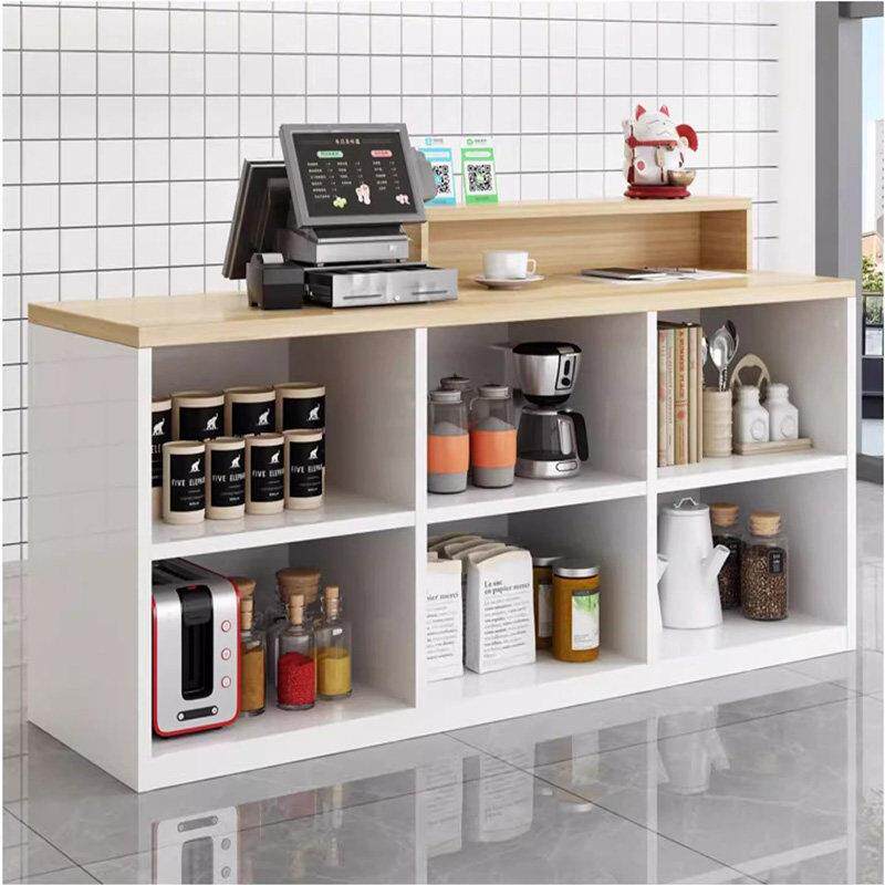 实木奶茶店收银柜台商用吧台餐饮店水果蛋糕店柜台店铺前台桌接待
