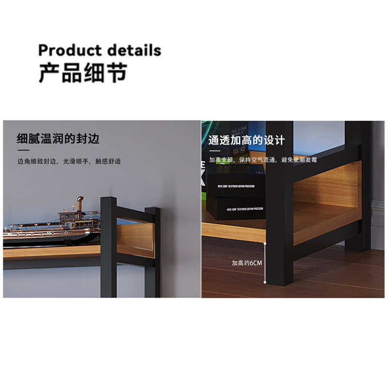 ins风书架置物架落地卧室家用多层储物铁艺收纳展示货架客厅书柜,住宅家具,书架,淘宝优惠券,粉丝福利购,淘宝优惠卷