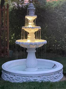 欧式花园喷许愿池流水摆院件别墅泉户外庭装182饰景池观水婚礼