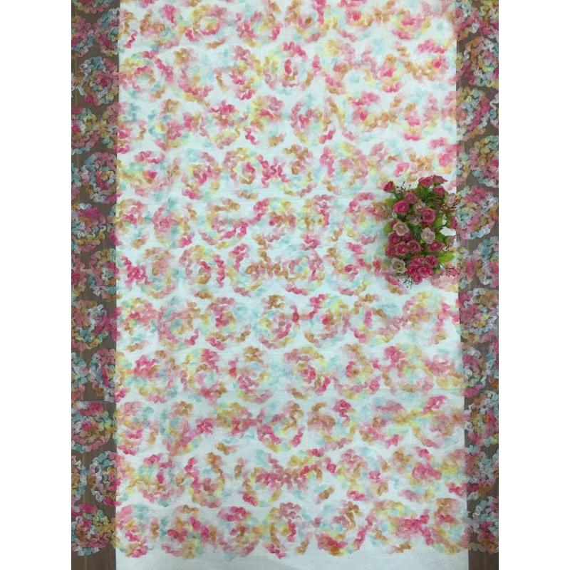 厂家直销 新款高档立体渐变圈圈钩花绣花 蕾丝花边面料 刺绣布料