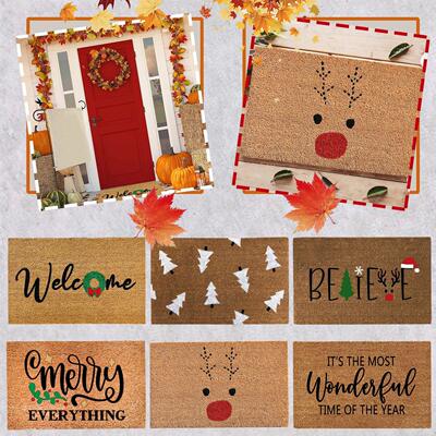 Christmas Doormat Personalized Front Door Decoration Outdoor