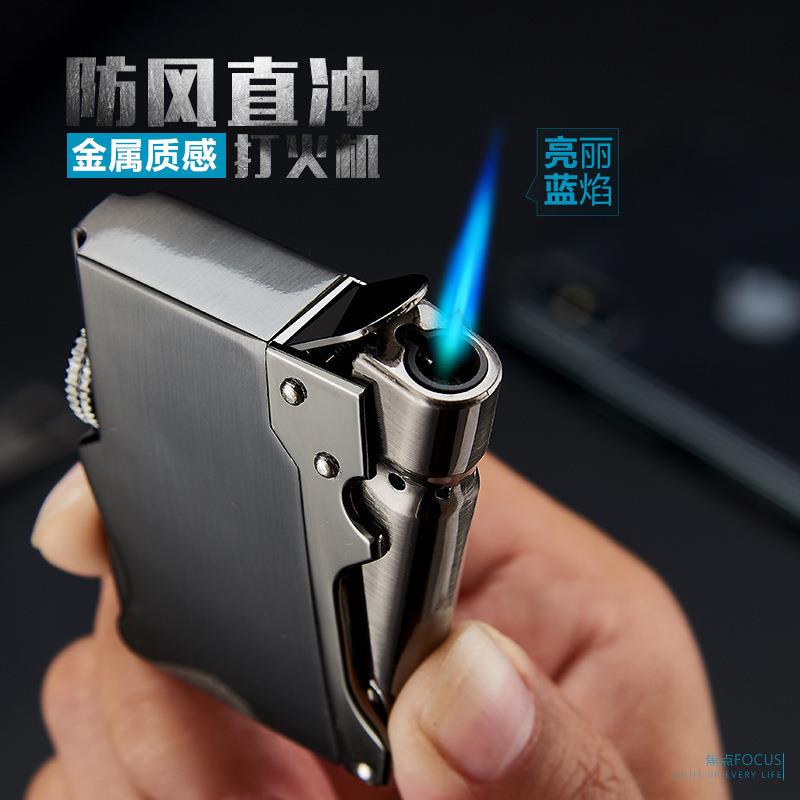 焦点F082小钢炮金属充气体打火机防风直冲打火机耐用高颜值打火机