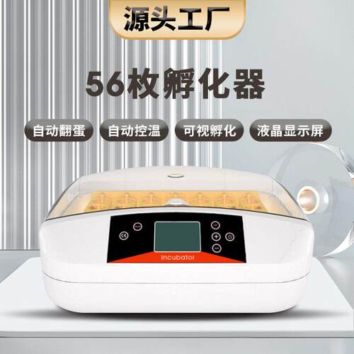 厂家56枚鸡鸭鹌鹑孵化机养殖孵化设备智能家用中小型孵蛋器