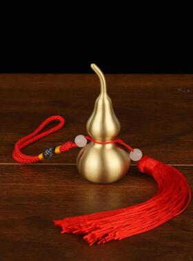 10厘米大黄铜实心葫芦挂件无开口铜葫芦装饰门到门窗户铜葫芦挂件