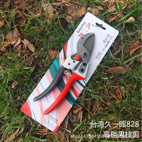 供应久一郎828果树剪刀修枝剪园林工具新款花剪SK5钢粗枝剪修树剪