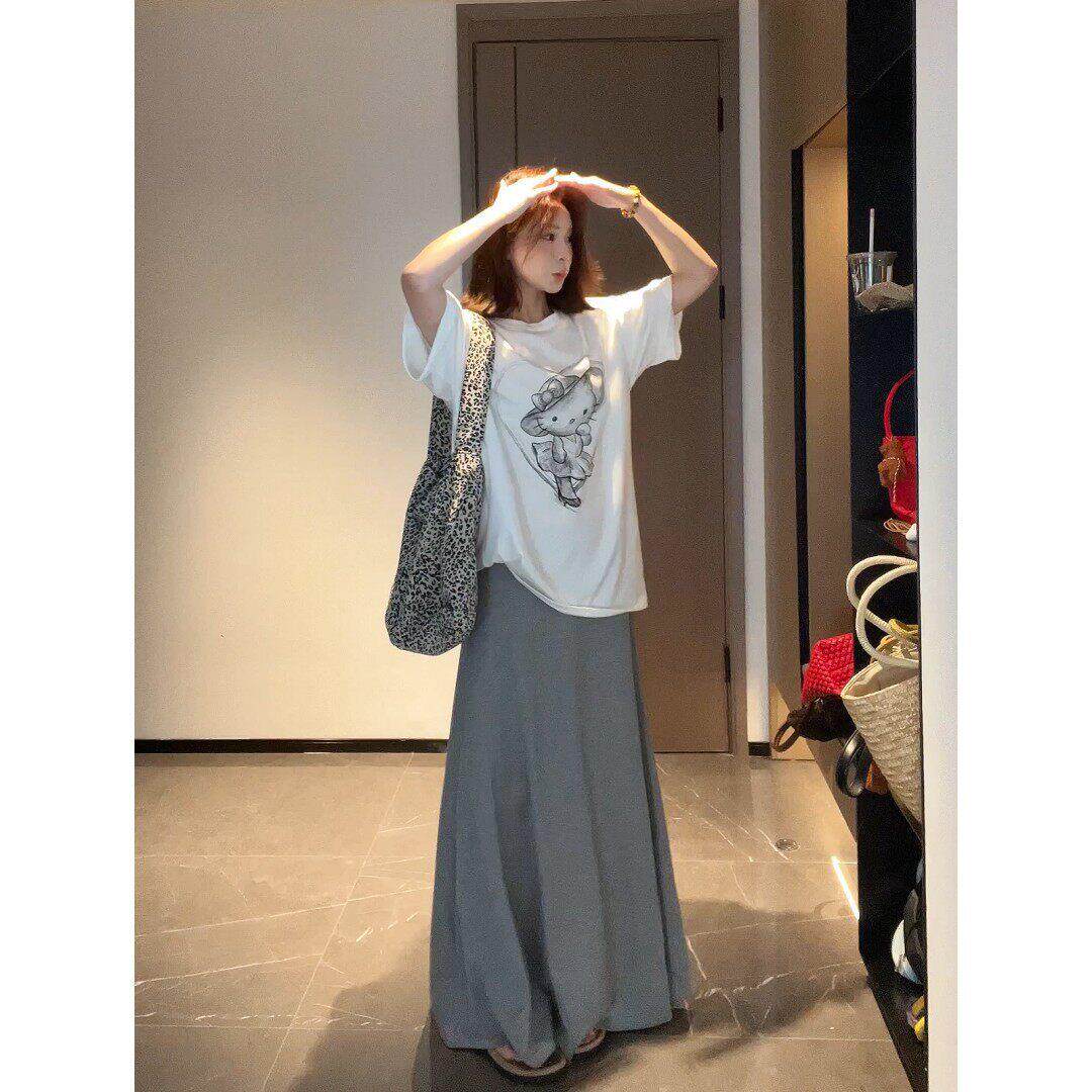 夏季孕妇装春夏宽松纯棉可调节半身裙薄款垂坠感修身显瘦孕妇裙
