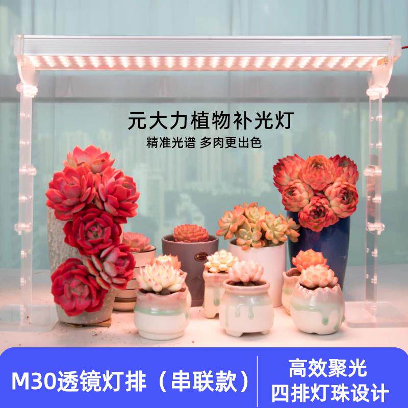 元大力透镜灯排串联款 全光谱LED多肉补光灯上色家用植物补光灯