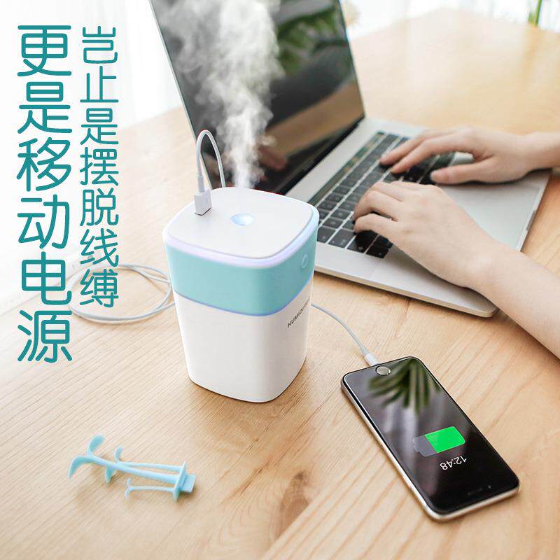 新款直销跨境迷你加湿器家用桌面便携式车载空气净化器礼品静音水