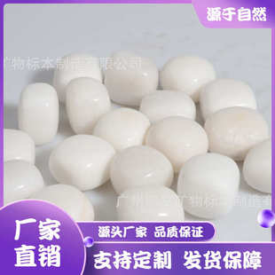 厂家天然白玉滚石水晶原石大颗粒抛光打磨手把件造景石奇石宝玉石
