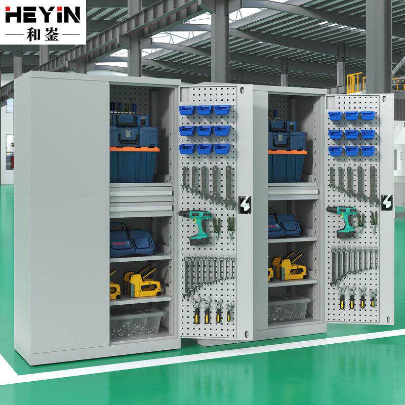 智能重型双开门工具柜车间用工厂收纳柜工具箱修车储物柜铁皮柜子