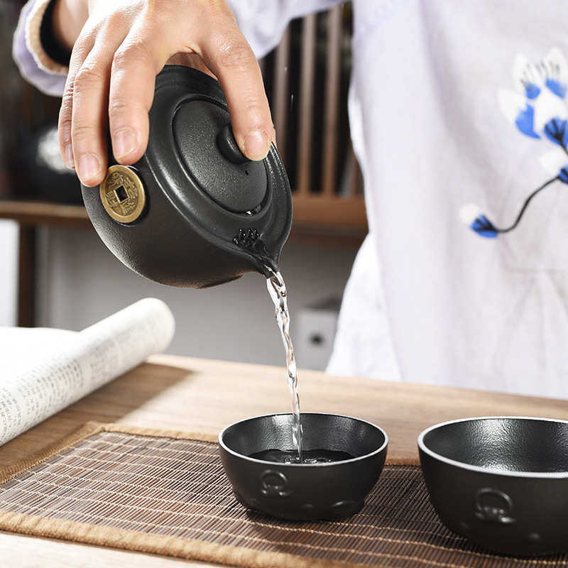 牛年送礼牛赚钱坤一壶二杯陶瓷功夫茶具泡茶套装公司年底礼品LOGO