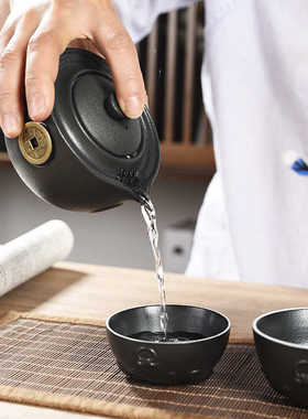 牛年送礼牛赚钱坤一壶二杯陶瓷功夫茶具泡茶套装公司年底礼品LOGO