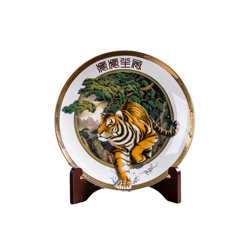 景德镇十二生肖浮雕挂盘家居客厅装饰盘10寸陶瓷工艺品礼品纪念盘