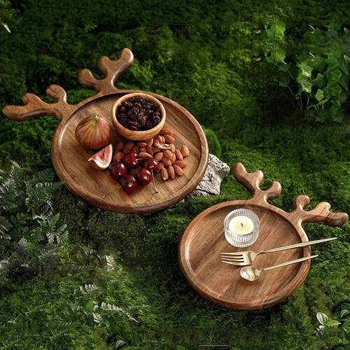Christmas Tray Plate Elk Christmas Tree Appetizer Platter Su