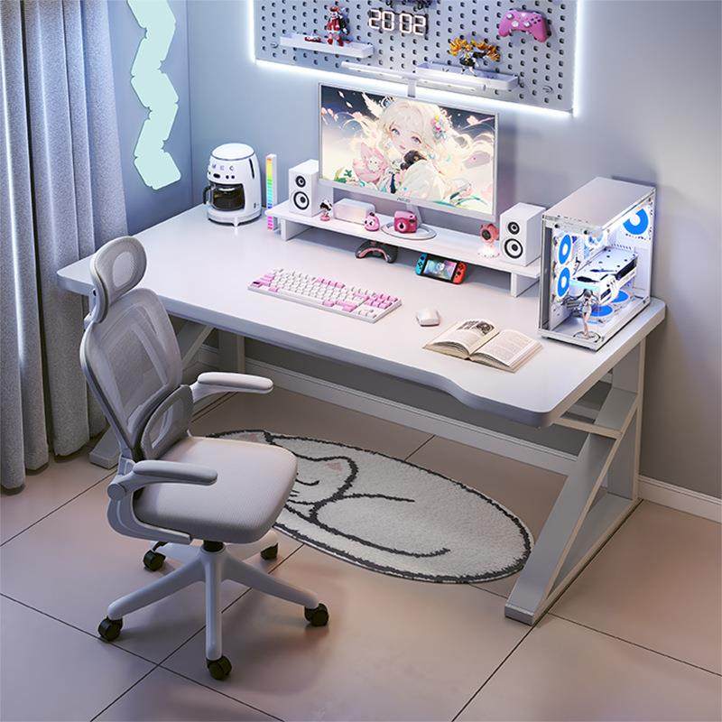 台式电脑桌卧室家用长条主机游戏情侣并排双人电竞桌套装简易桌子