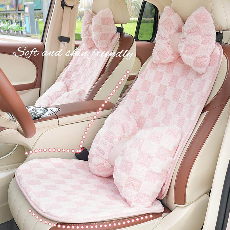 秋冬季汽车坐垫简约美人格车载保暖加厚防滑座椅垫毛绒舒适车座垫