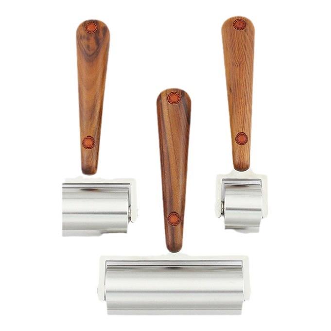 不锈钢皮革压边滚轮实心滚筒diy手工皮具工具压合压胶滚压推轮