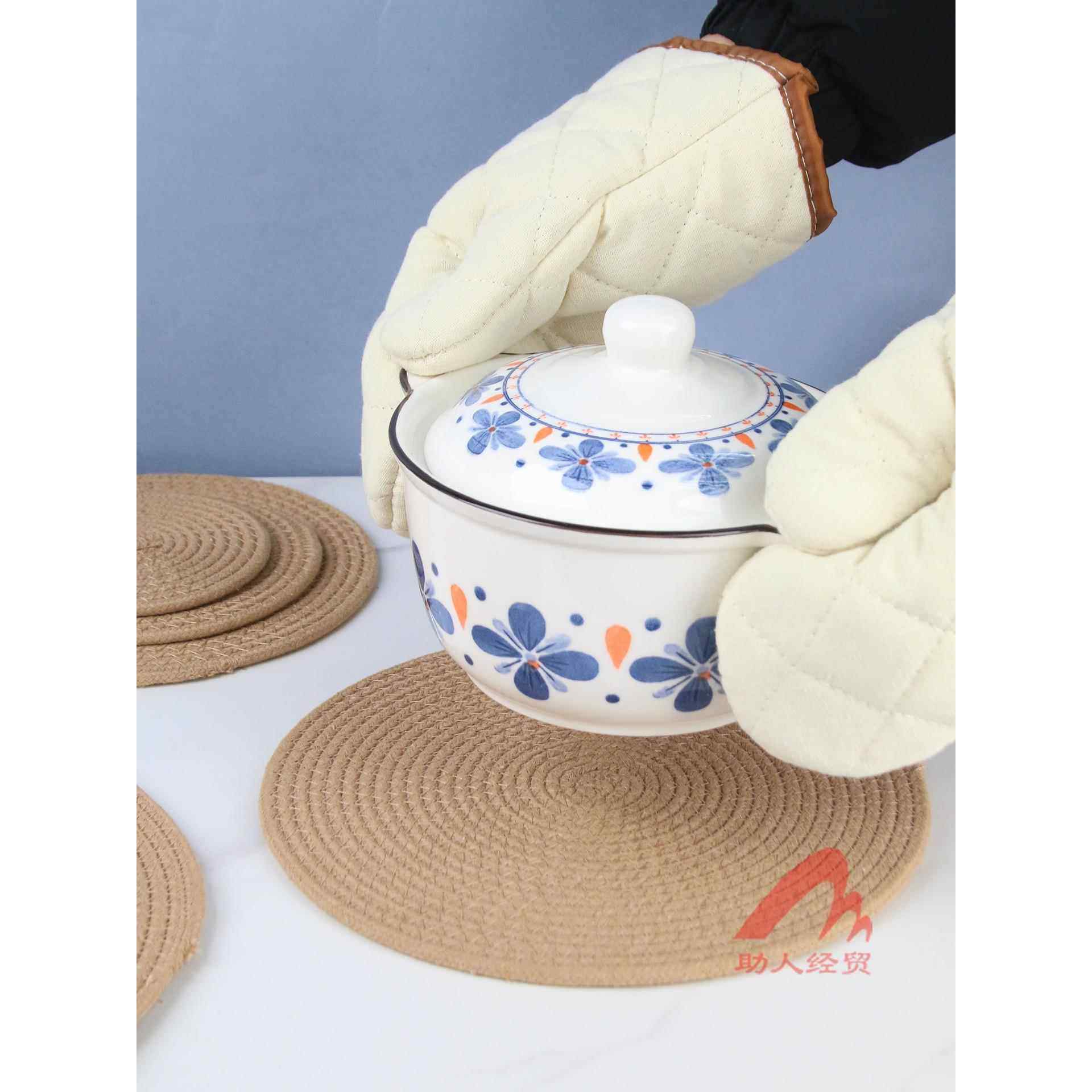 采购产品编织隔热垫，亚麻西餐垫，防烫碗垫，吸水性砂锅圆垫，餐,居家布艺,餐垫,淘宝优惠券,粉丝福利购,淘宝优惠卷