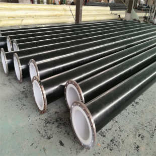 529X8衬塑螺旋钢管 排水用法兰焊接内衬塑外防腐螺旋焊钢管