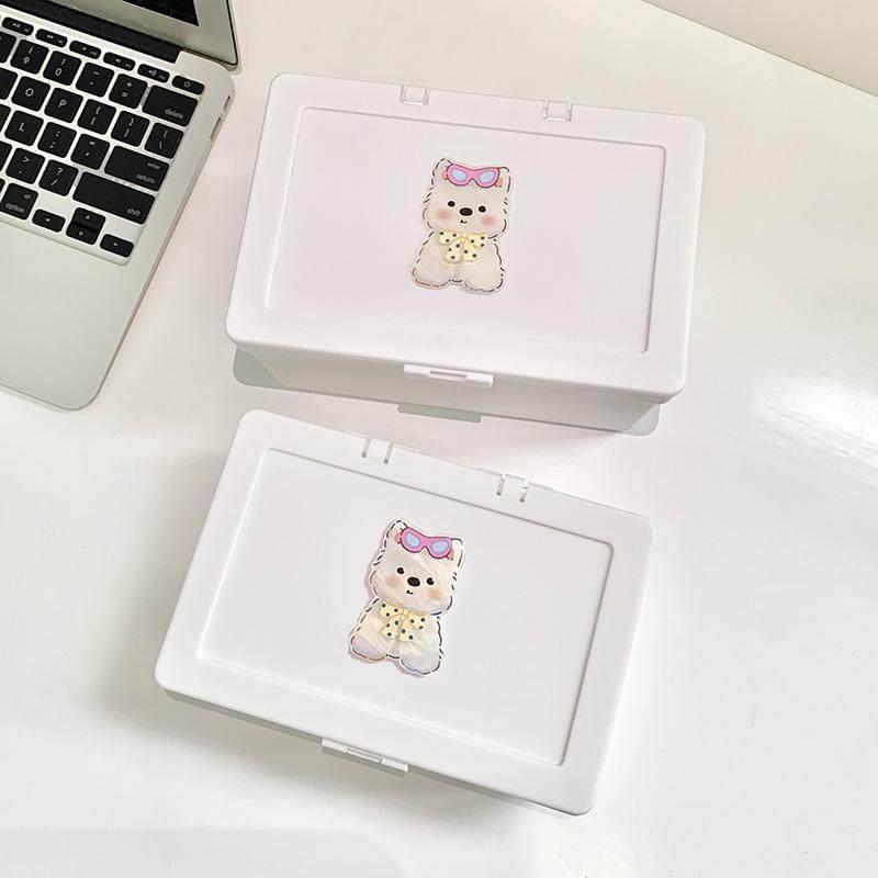ins简约桌面杂物翻盖收纳盒小号胶带卡片宿舍整理置物带盖首饰盒