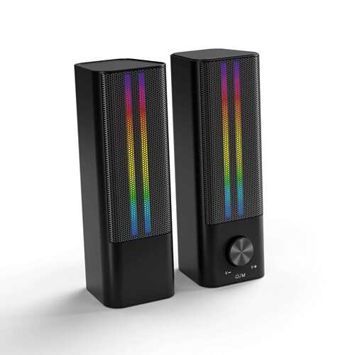 新款私模电脑soundbar拾音灯长条家用音箱2.0嗞重低音吸音响声霸