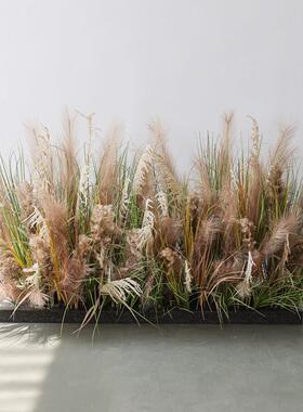仿真植物造景组合景观橱窗装饰秋色仿生芦苇绿植轻奢高端落地摆件