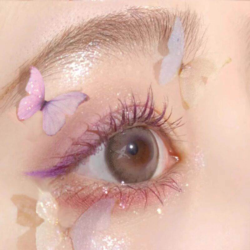 网红眼妆薄纱蝴蝶贴脸钻新娘化妆面脸部装饰脸上贴饰品儿童舞台妆