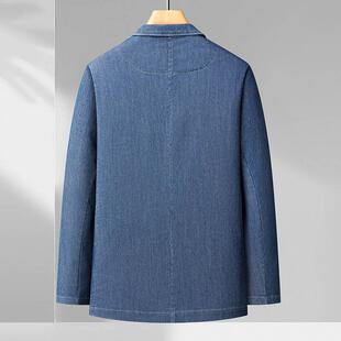 Plus 2025 Size Denim Men Fat Suit Brother