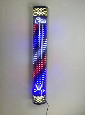 包邮挂墙美发转灯led转灯理发店户外防水转灯全彩高亮全圆灯智能