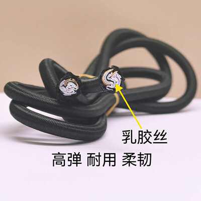 黑色彩色加粗高弹力圆型松紧绳圆细橡筋绳乳胶丝皮筋牛筋绳批发