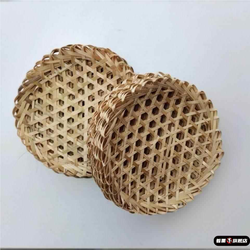 防糊底竹编制圆形蒸垫竹达蒸笼垫竹网垫子防