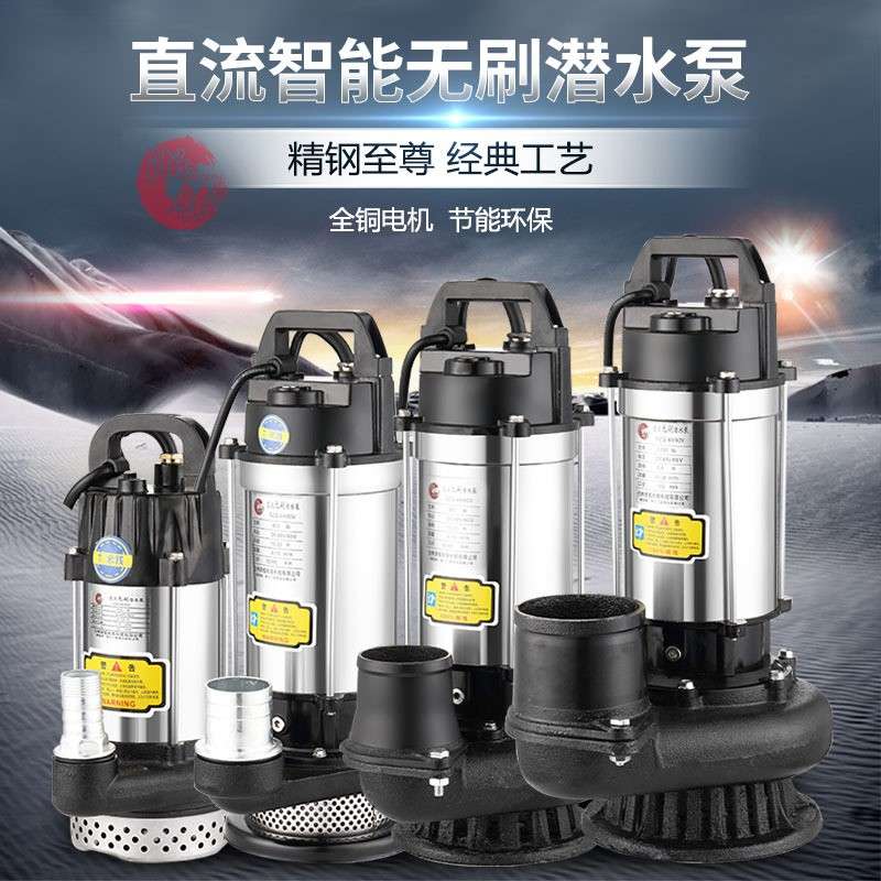 直流无刷潜水泵24v/48v60v72v不锈钢1寸2寸2.5寸3寸4寸