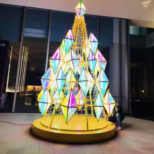 户外商用编程大型圣诞树装饰发光幻彩仿真聖誕樹christmas tree